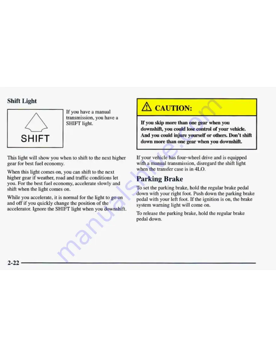 Chevrolet 1998 Blazer Owner'S Manual Download Page 96