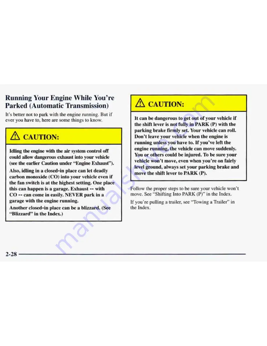 Chevrolet 1998 Blazer Owner'S Manual Download Page 102