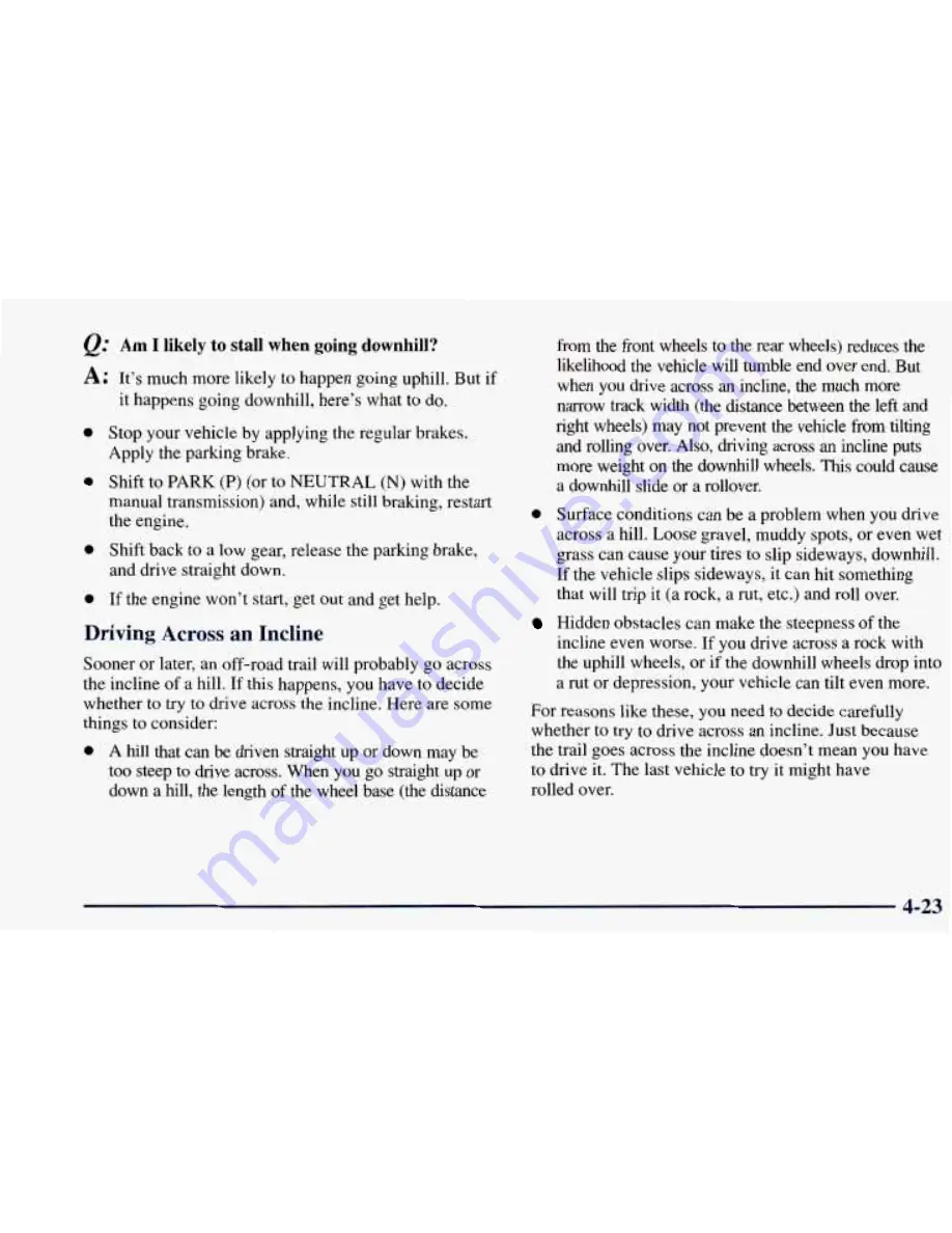 Chevrolet 1998 Blazer Owner'S Manual Download Page 205