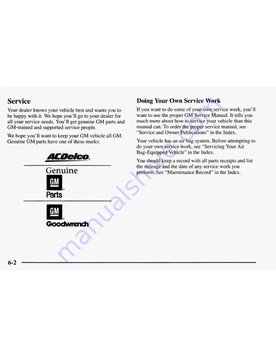 Chevrolet 1998 Blazer Owner'S Manual Download Page 272