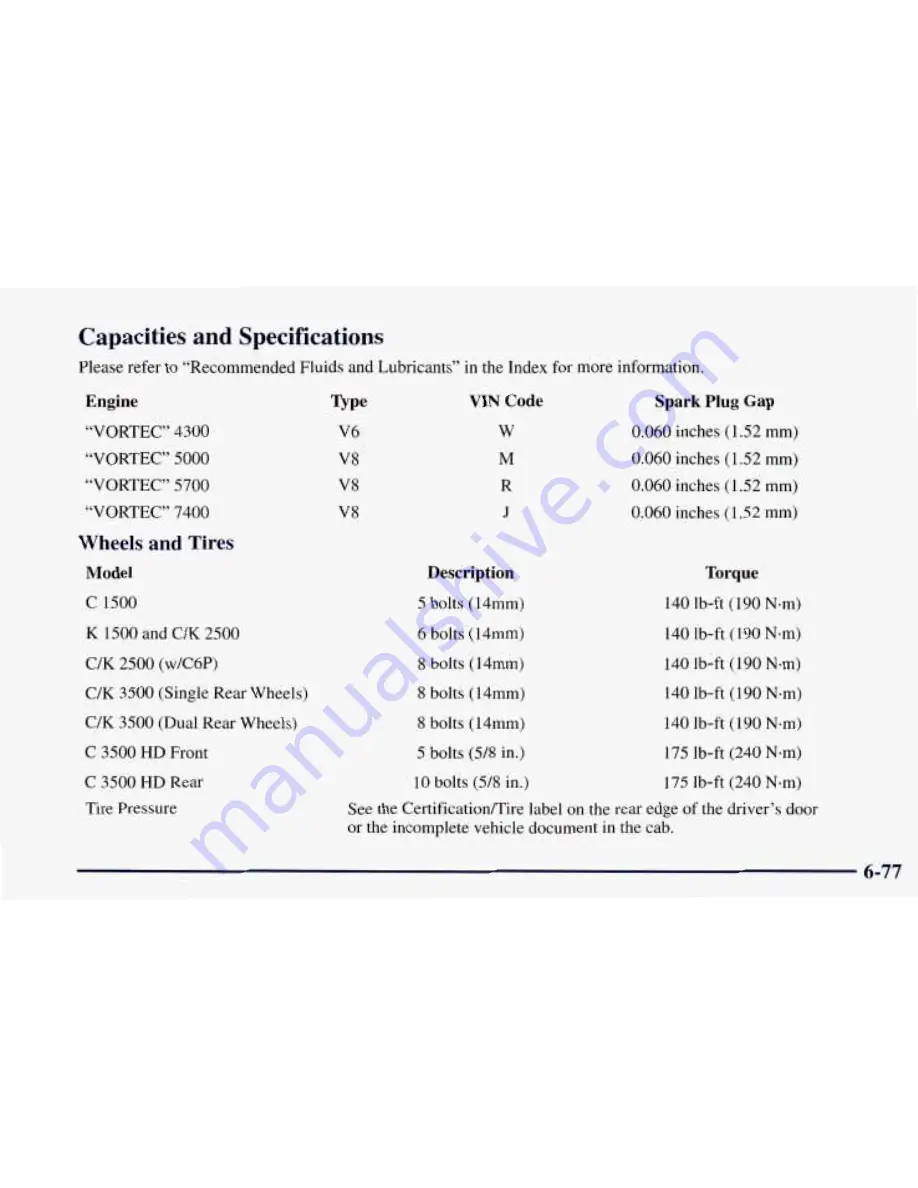 Chevrolet 1998 C/K Full-Size Pickup Owner'S Manual Download Page 367