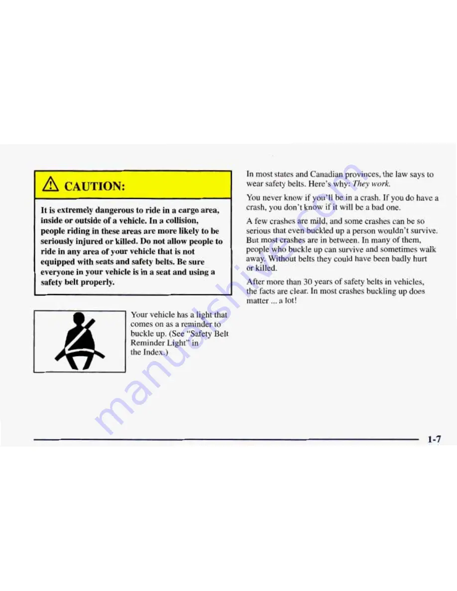 Chevrolet 1998 Camaro Owner'S Manual Download Page 27