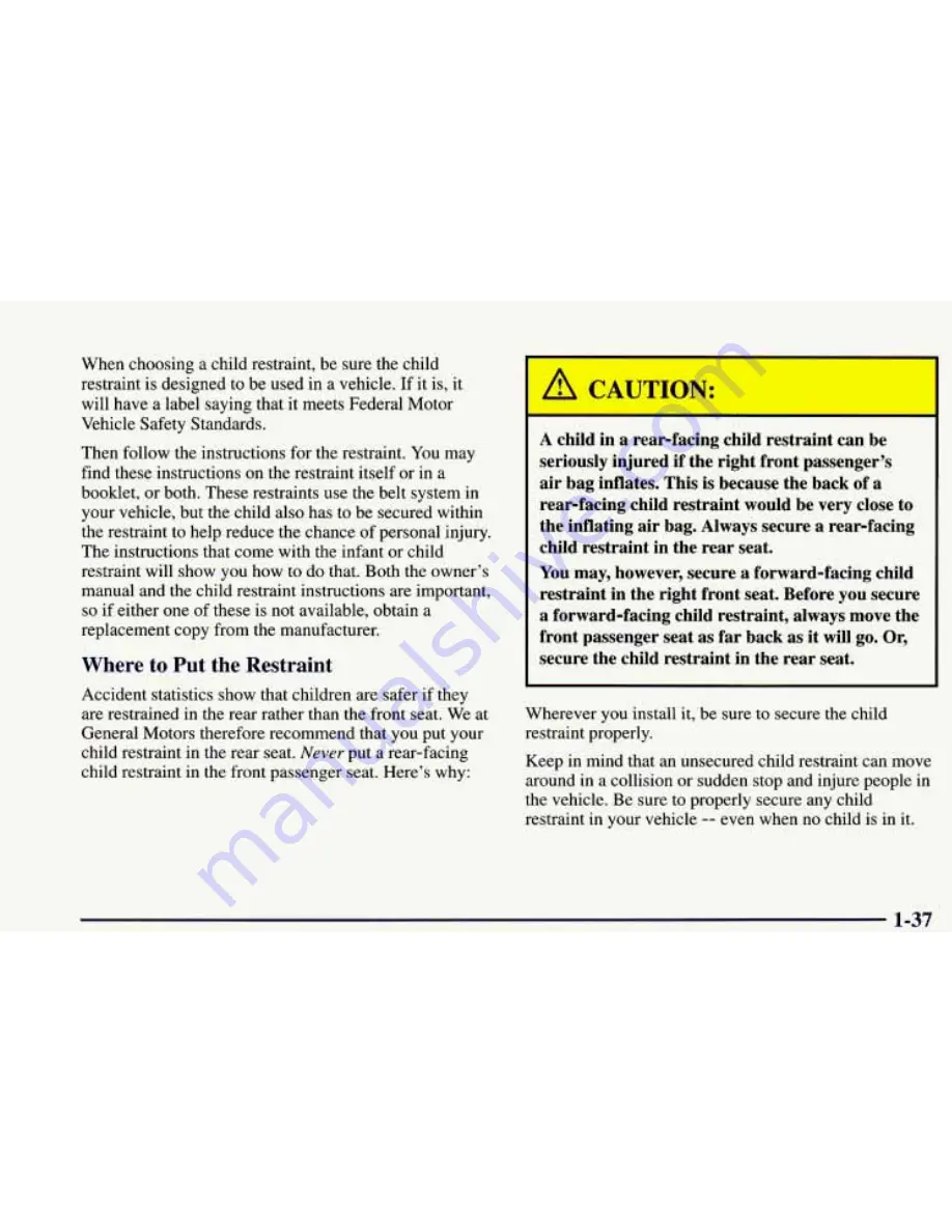 Chevrolet 1998 Camaro Owner'S Manual Download Page 57