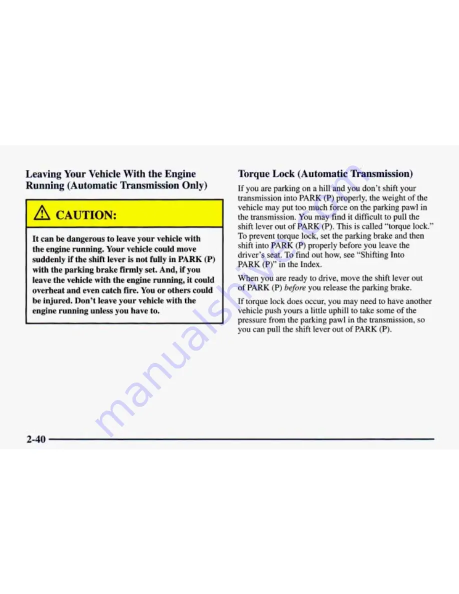 Chevrolet 1998 Camaro Owner'S Manual Download Page 108