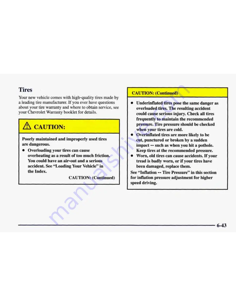 Chevrolet 1998 Camaro Owner'S Manual Download Page 301