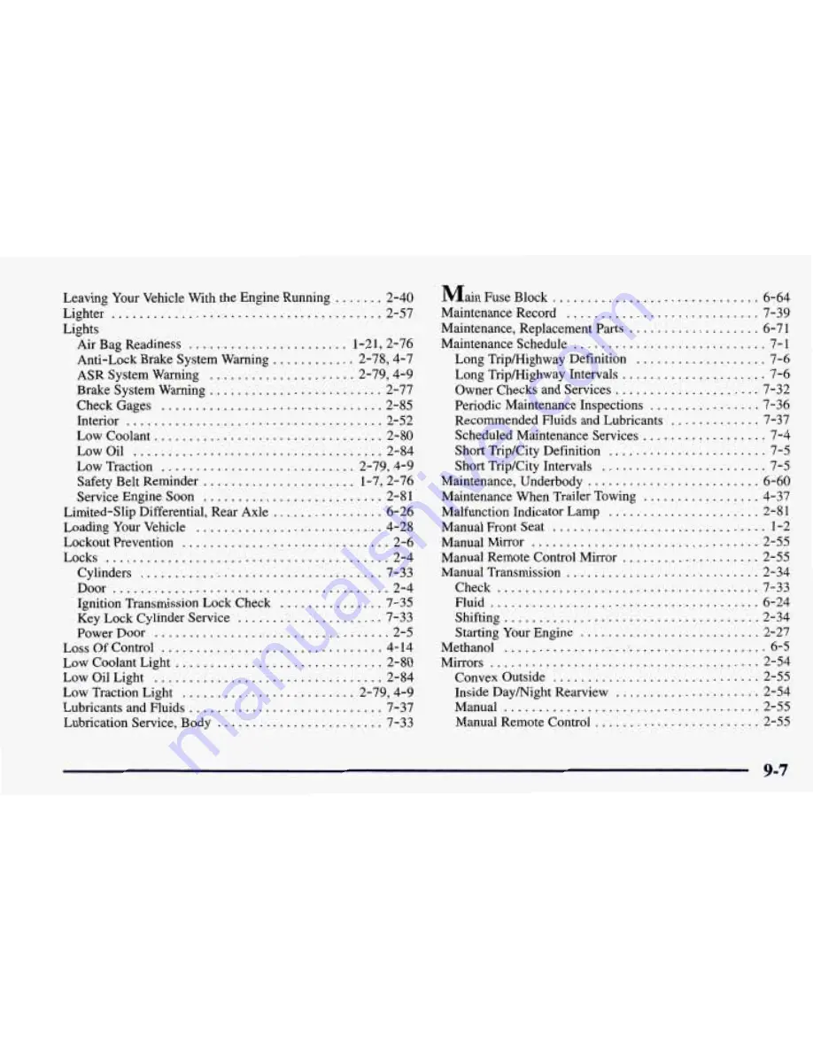 Chevrolet 1998 Camaro Owner'S Manual Download Page 391