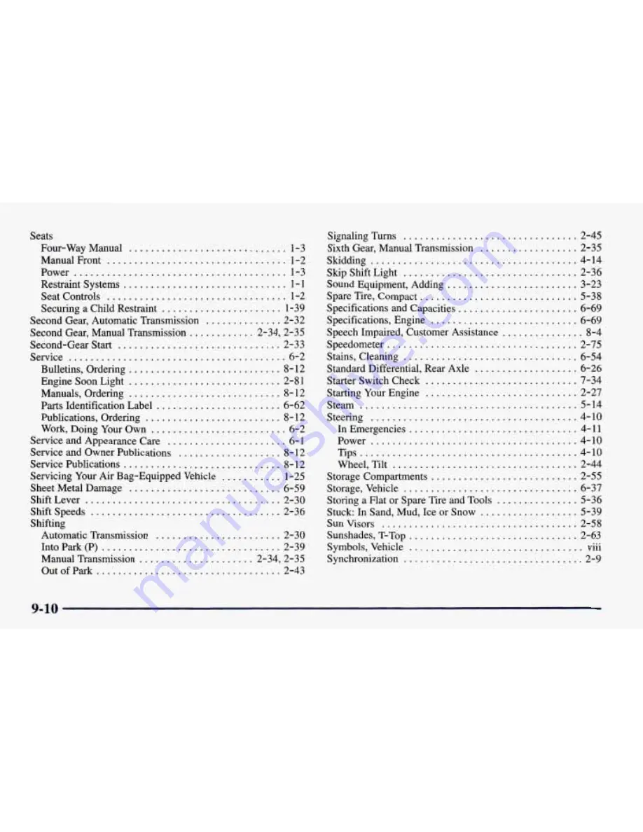 Chevrolet 1998 Camaro Owner'S Manual Download Page 394