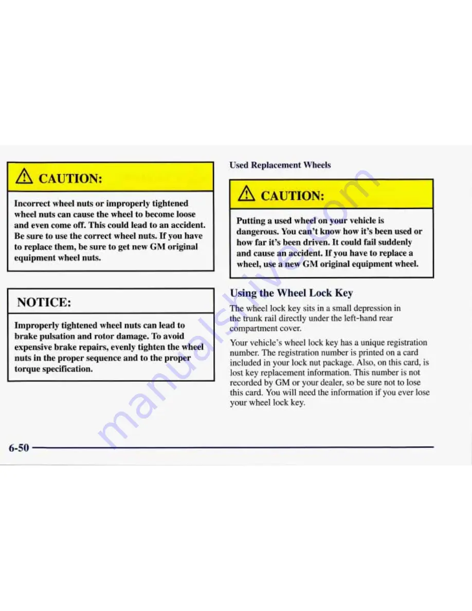 Chevrolet 1998 Corvette Owner'S Manual Download Page 295