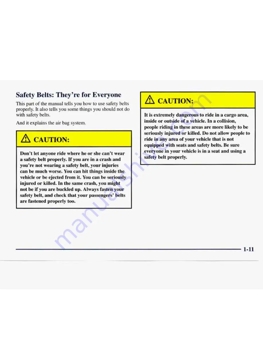 Chevrolet 1998 Express Owner'S Manual Download Page 18