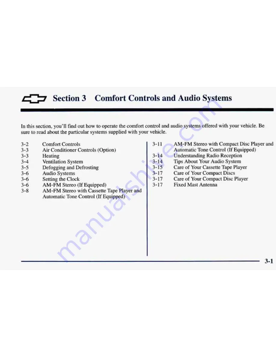 Chevrolet 1998 Prizm Owner'S Manual Download Page 135