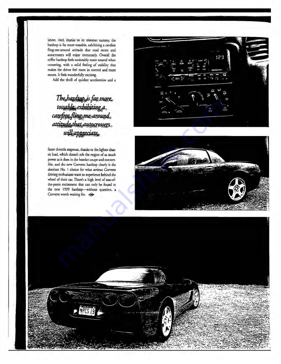 Chevrolet 1999 Corvette Product Manual Download Page 7