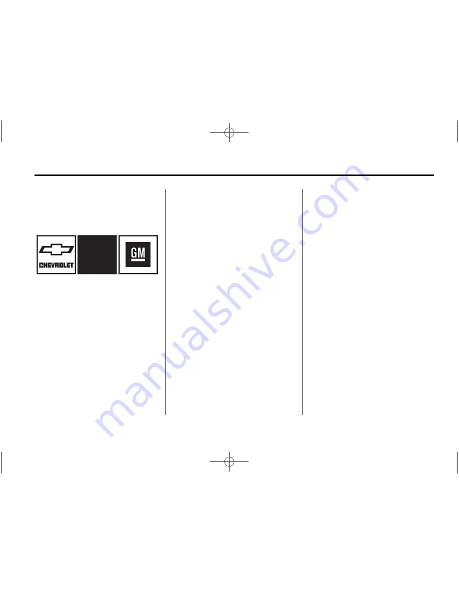 Chevrolet 2014 Cruze User Manual Download Page 3