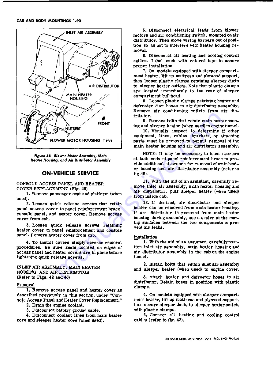 Chevrolet 70 Series 1970 Service Manual Download Page 121