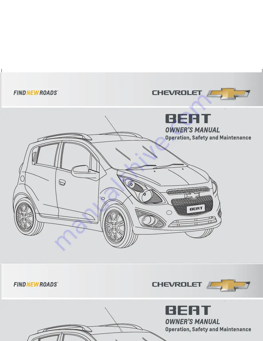 Chevrolet BeaT LPG Owner'S Manual Download Page 1