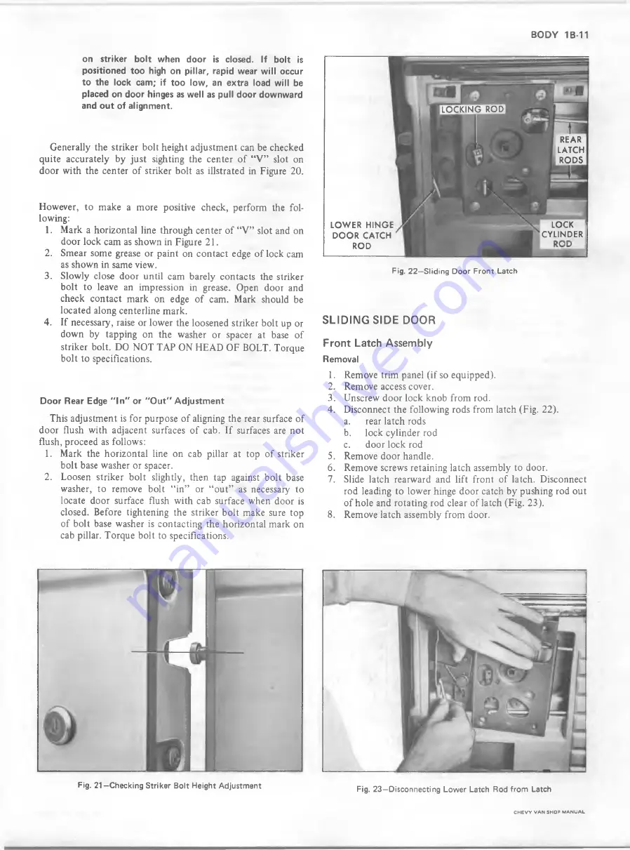 Chevrolet BEAUVILLE SPORTVAN G10 SERIES Service Manual Download Page 58