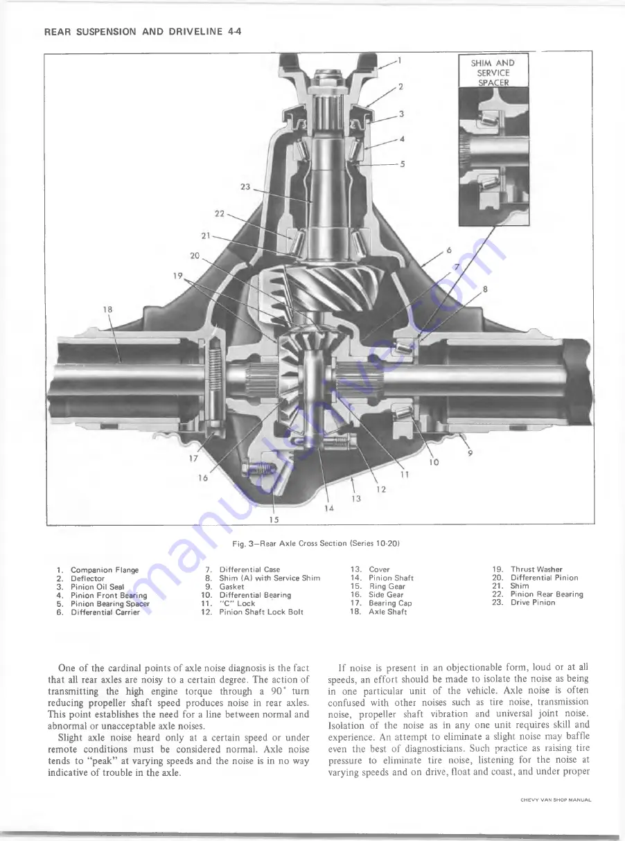 Chevrolet BEAUVILLE SPORTVAN G10 SERIES Service Manual Download Page 86