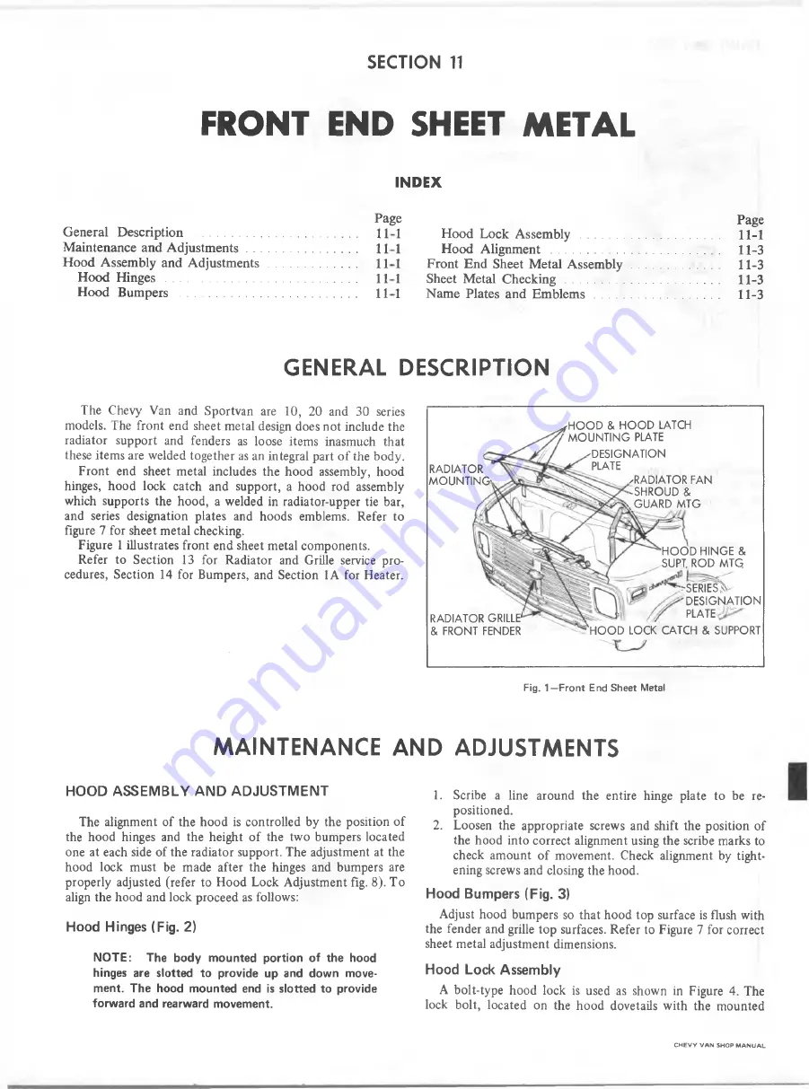 Chevrolet BEAUVILLE SPORTVAN G10 SERIES Service Manual Download Page 297