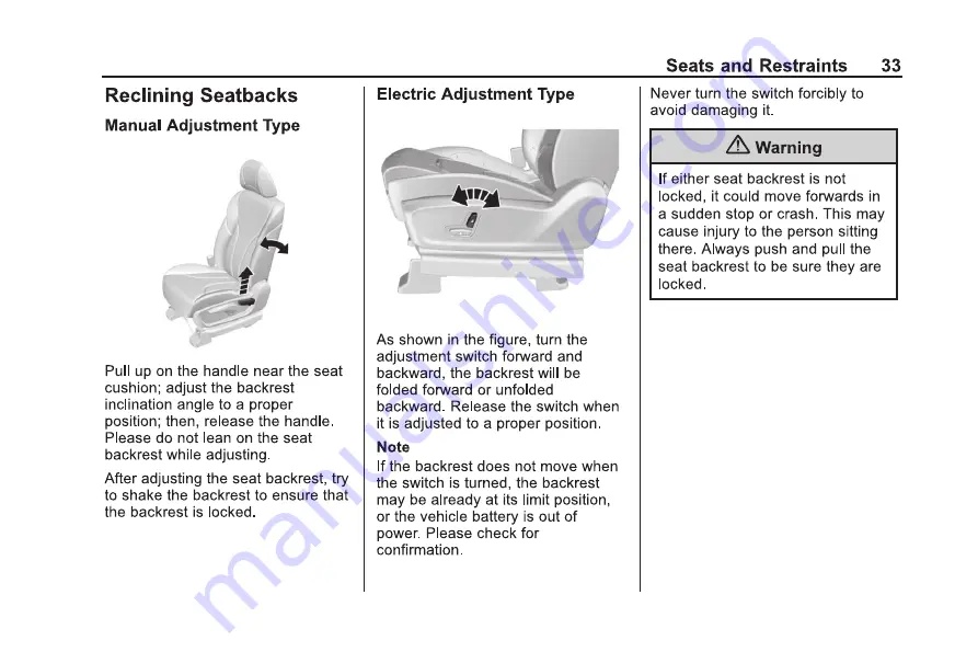 Chevrolet Captiva CN202SR Owner'S Manual Download Page 35