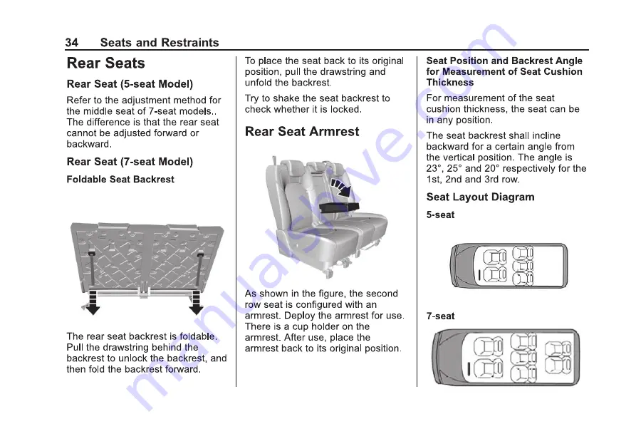 Chevrolet Captiva CN202SR Owner'S Manual Download Page 36