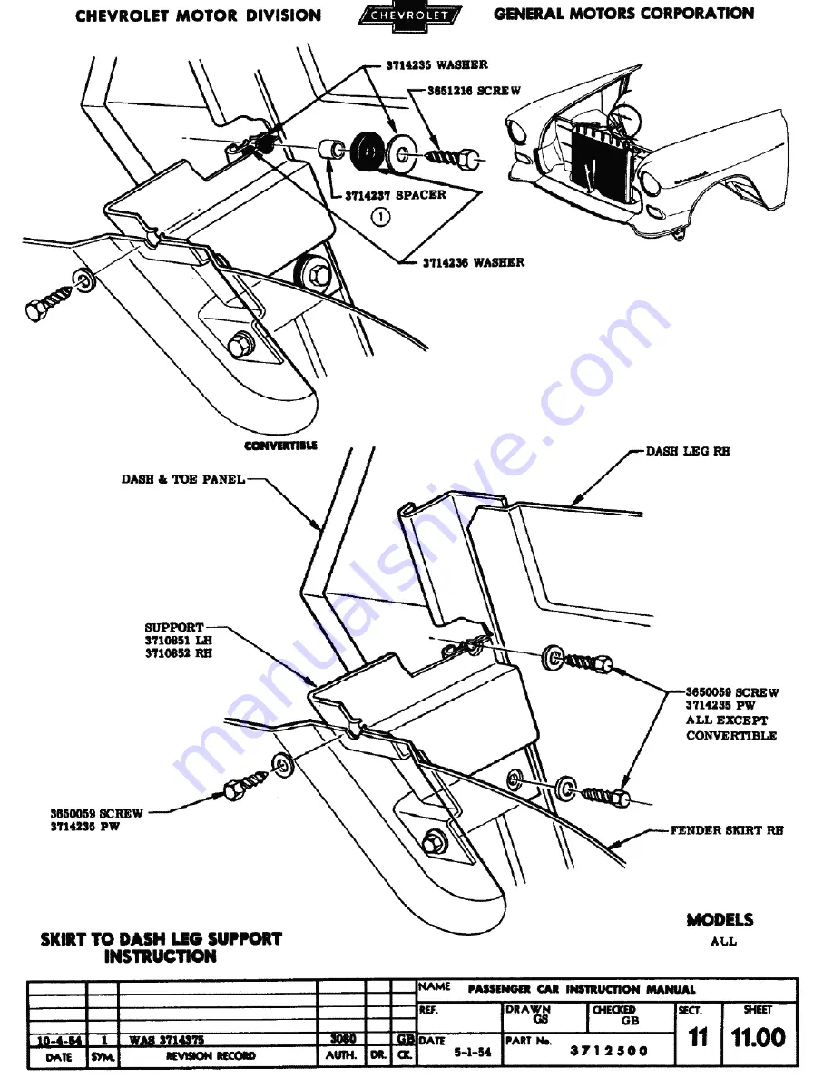 Chevrolet CHEVY-1955 - ASSEMBLY Assembly Manual Download Page 114