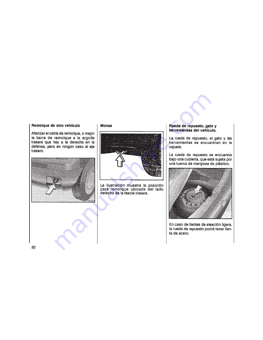 Chevrolet CHEVY-2001 (Spanish) Manual Del Propietario Download Page 82