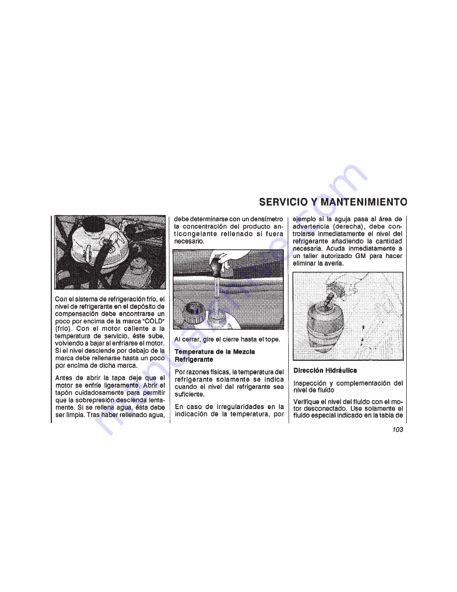 Chevrolet CHEVY-2001 (Spanish) Manual Del Propietario Download Page 103