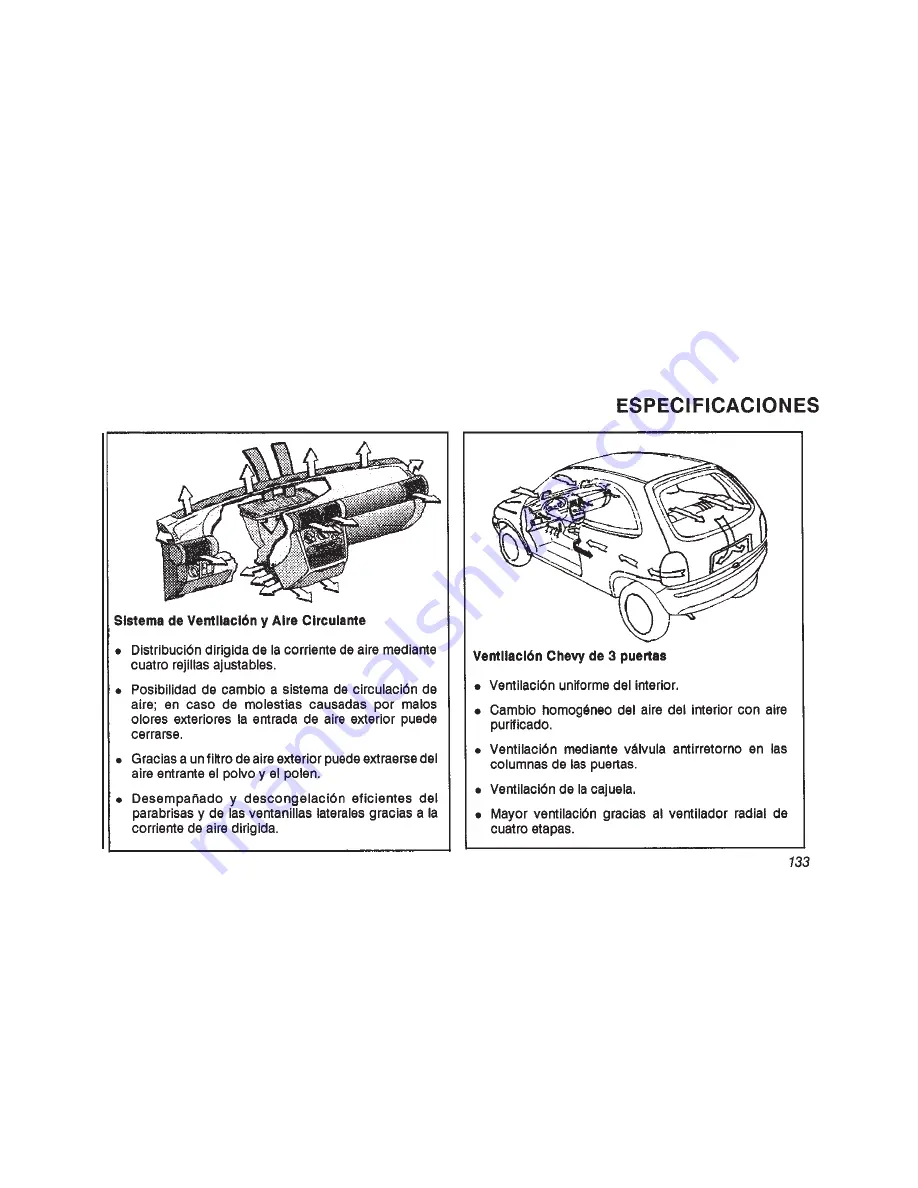 Chevrolet CHEVY-2001 (Spanish) Manual Del Propietario Download Page 153