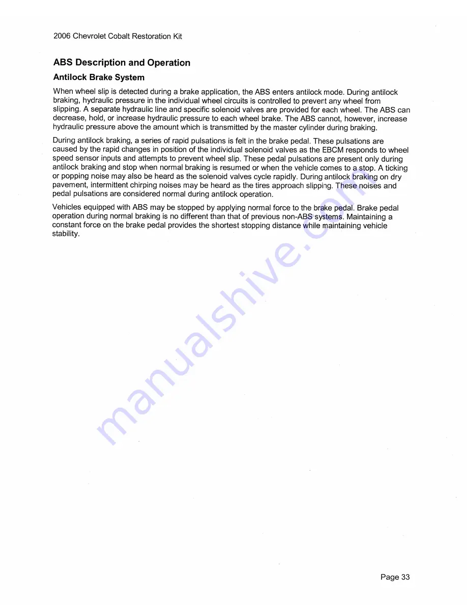 Chevrolet Cobalt 2006 Series Owner'S Manual Download Page 43