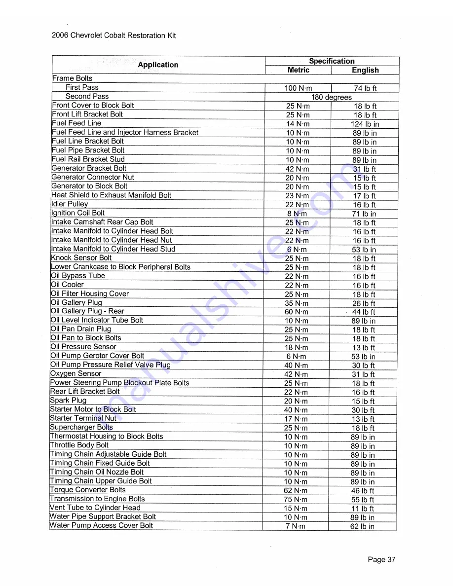 Chevrolet Cobalt 2006 Series Owner'S Manual Download Page 47