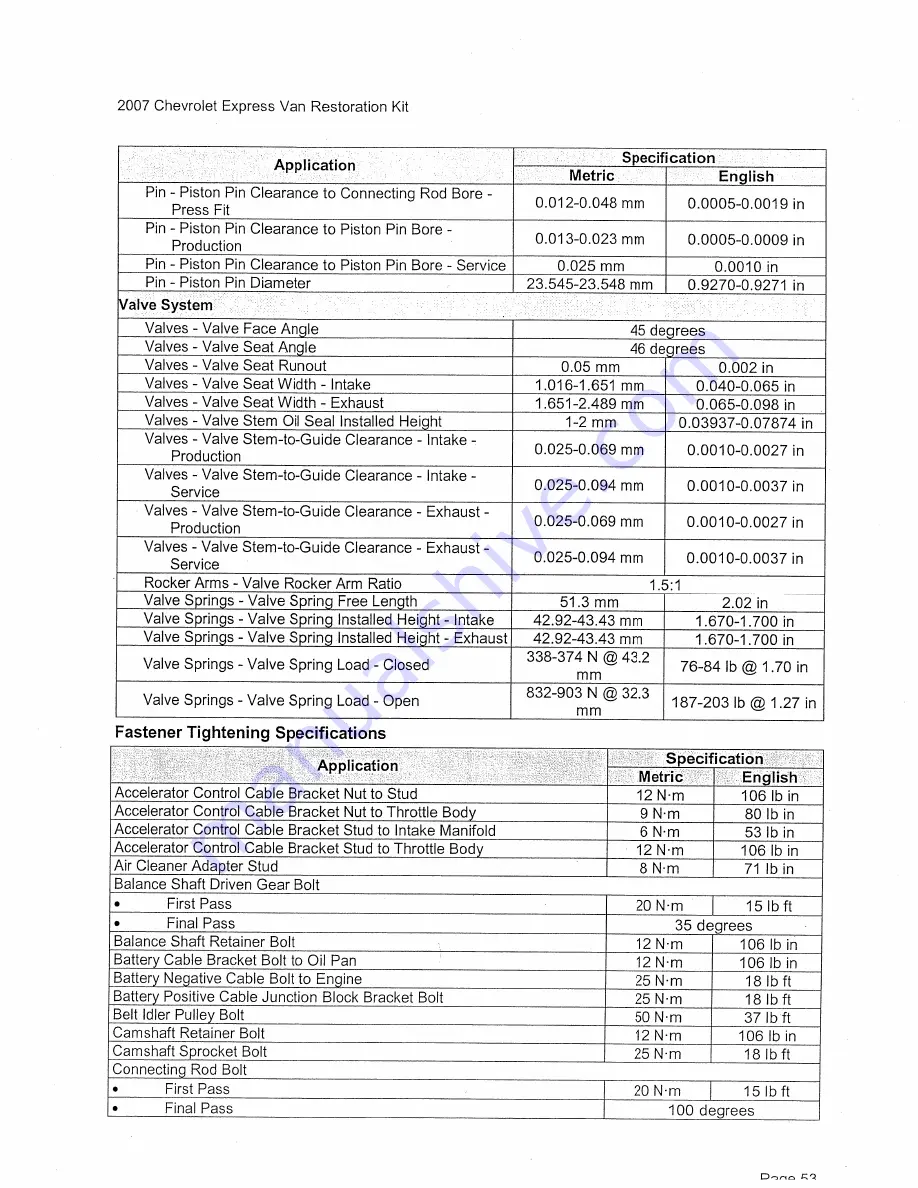 Chevrolet express van 2007 Owner'S Manual Download Page 63