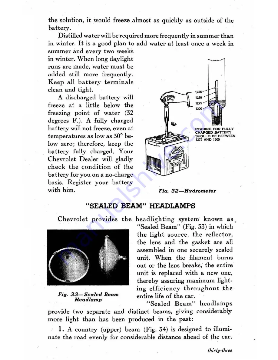 Chevrolet Fleetmaster Series 1947 Owner'S Manual Download Page 35