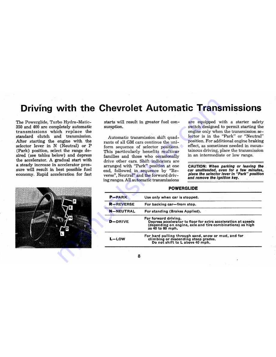 Chevrolet Impala 1969 Owner'S Manual Download Page 11