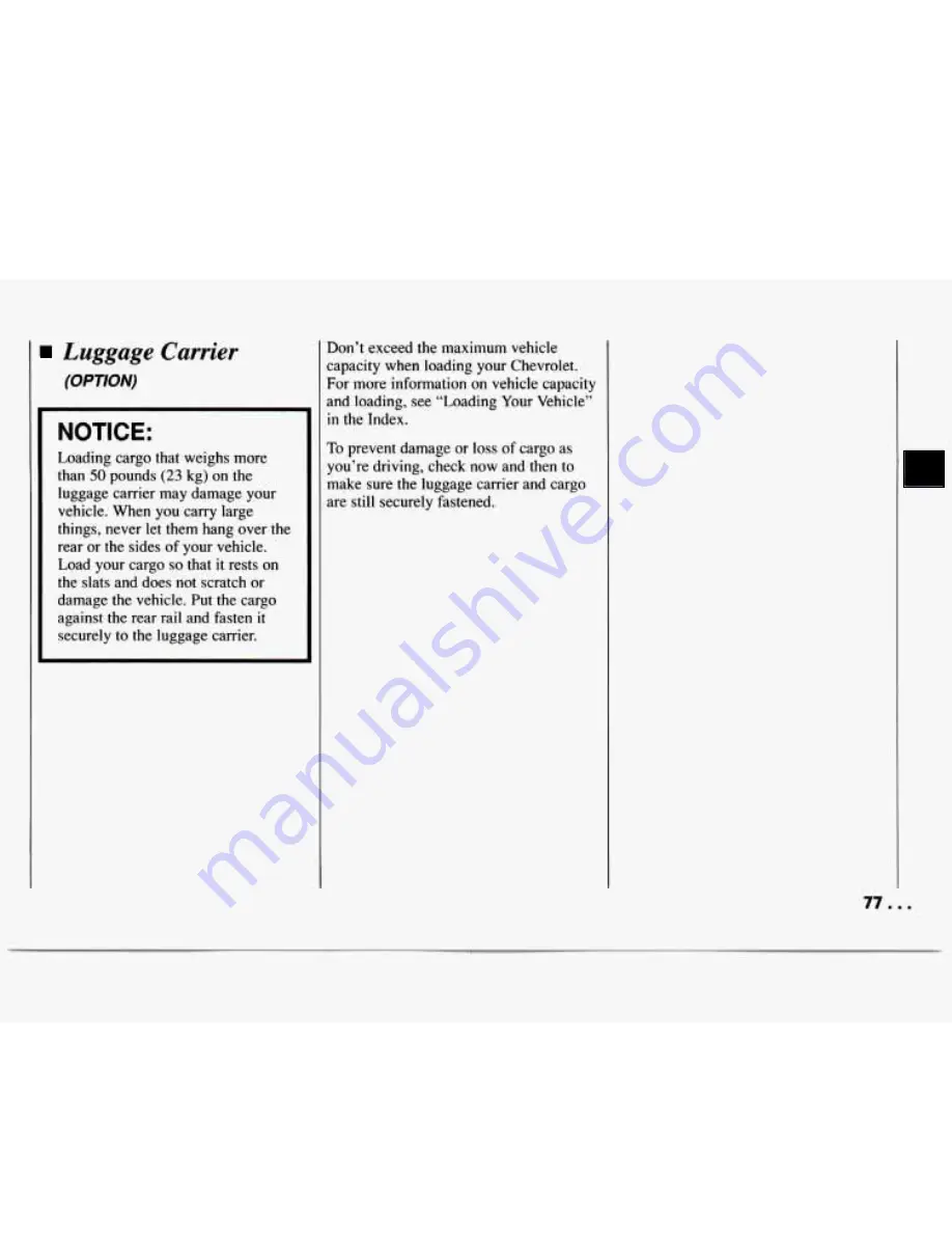 Chevrolet LUMINA 1994 Owner'S Manual Download Page 79