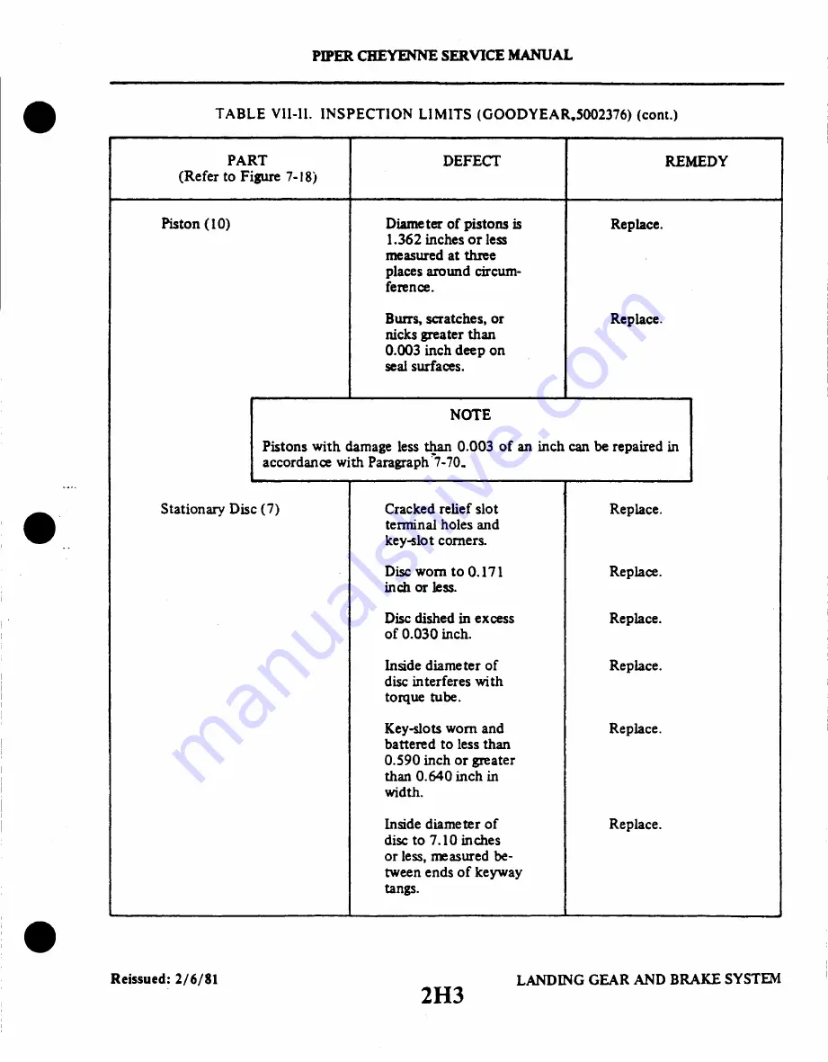 Cheyenne PA-31T CHEYENNE Service Manual Download Page 459