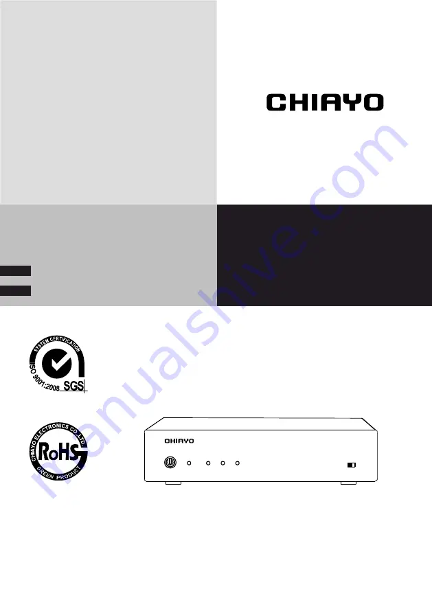 Chiayo GMC-30 Operation Manual Download Page 1