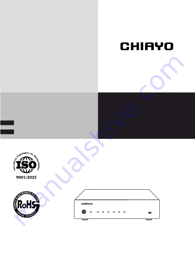 Chiayo GMC-60 Operation Manual Download Page 1