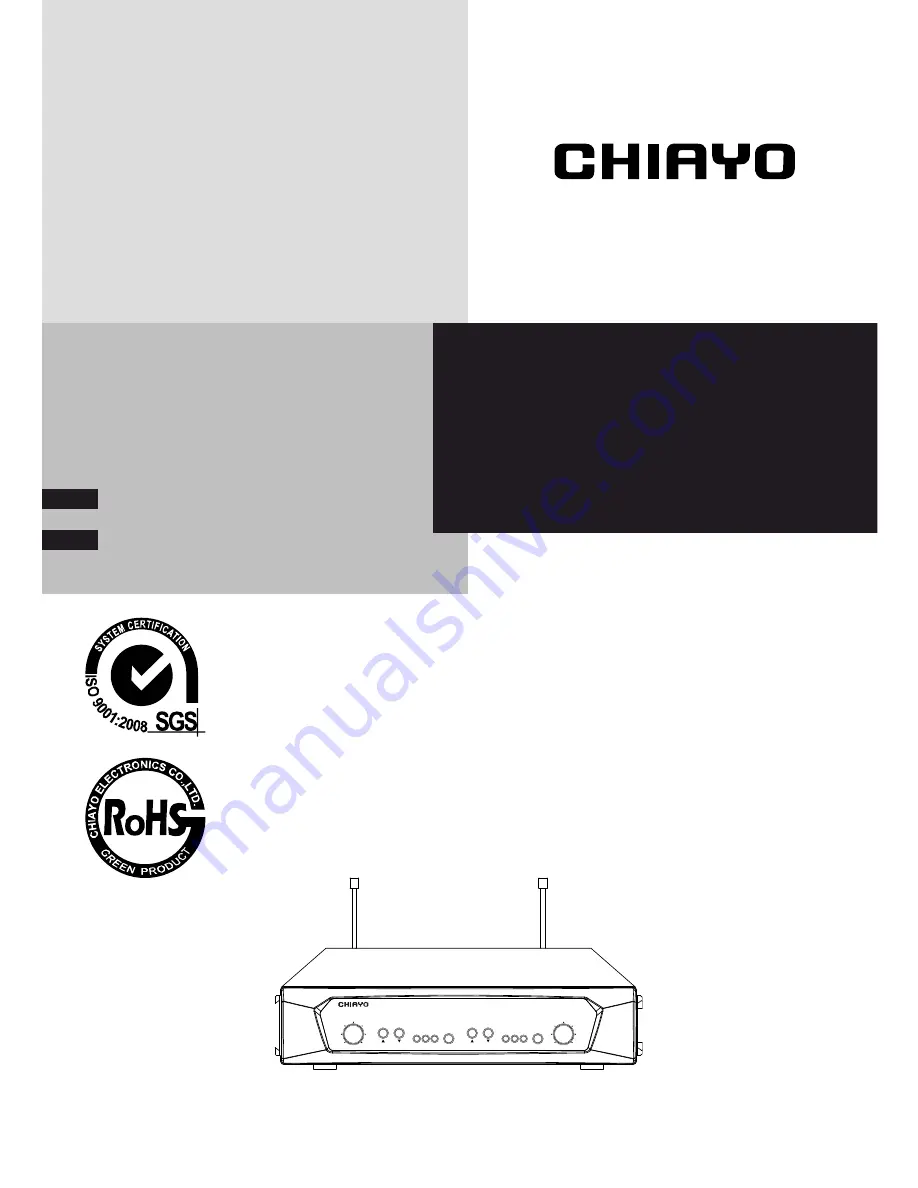 Chiayo NDR-3120 Operation Manuals Download Page 1