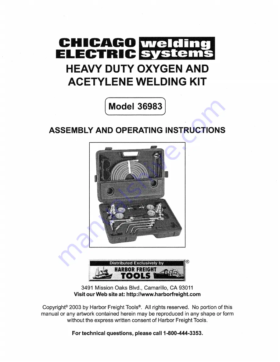 Chicago Electric 36983 Скачать руководство пользователя страница 1