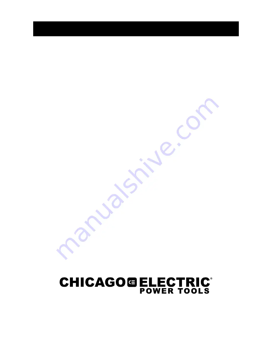 Chicago Electric 69917 Owner'S Manual & Safety Instructions Download Page 16