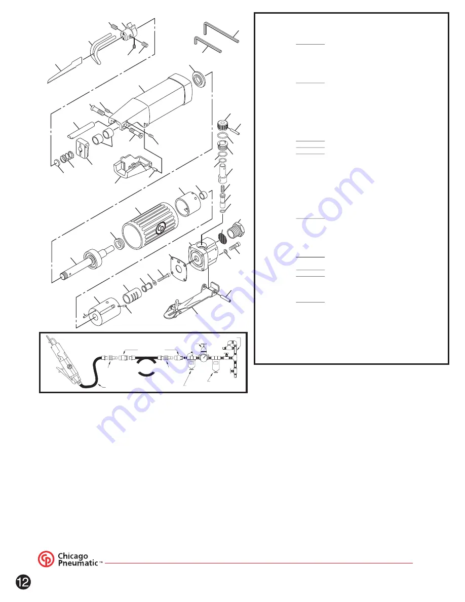 Chicago Pneumatic CP881 Instruction Manual Download Page 12