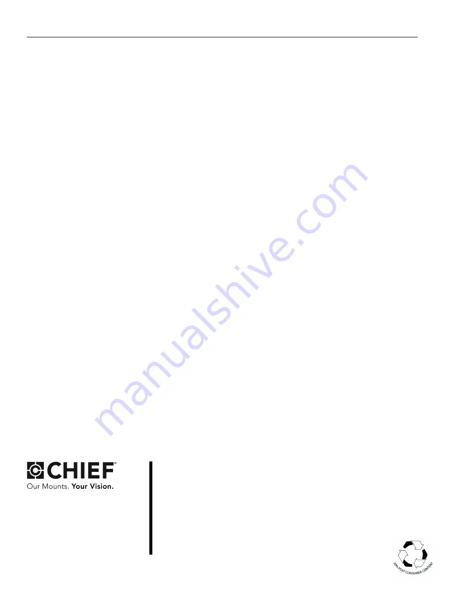 CHIEF RSME Elite Series Installation Instructions Manual Download Page 40