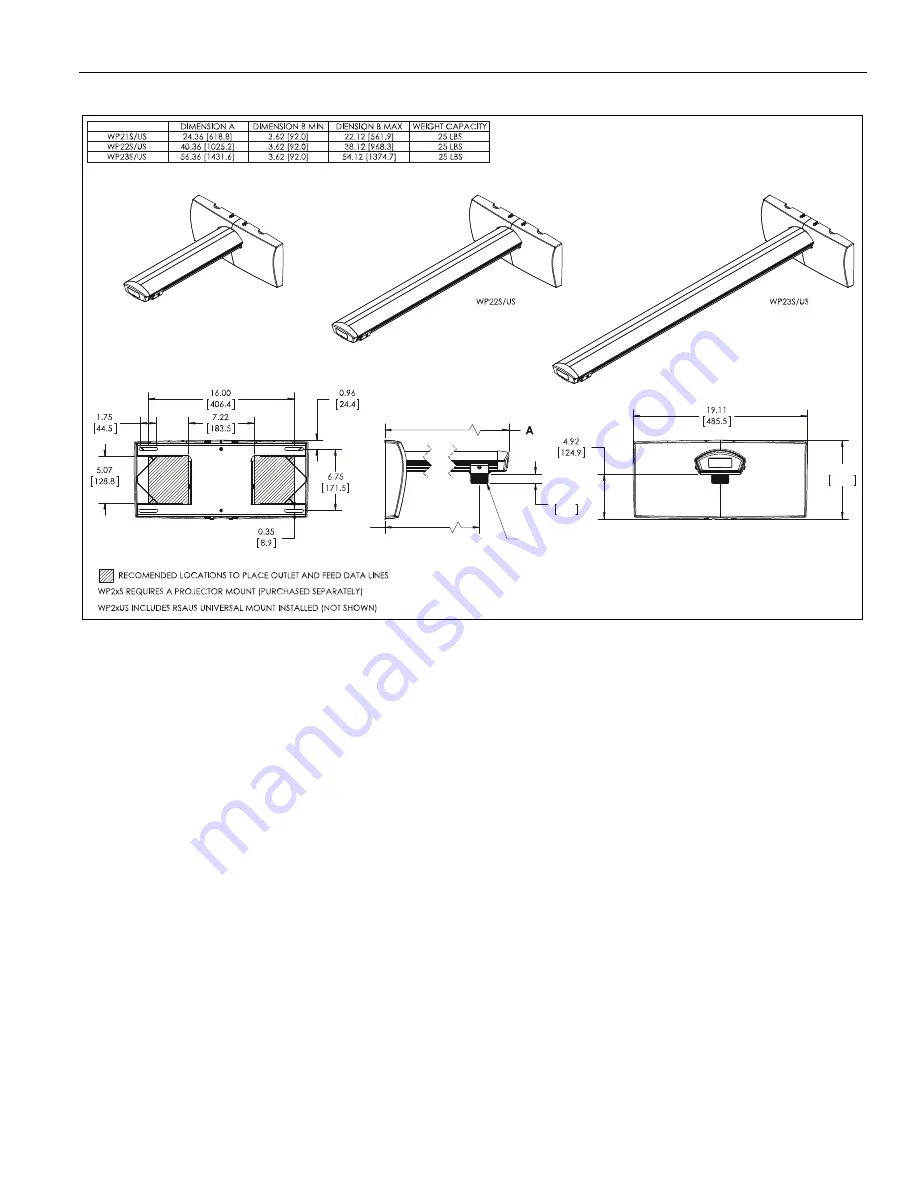 CHIEF WP2 S Series Installation Instructions Manual Download Page 3