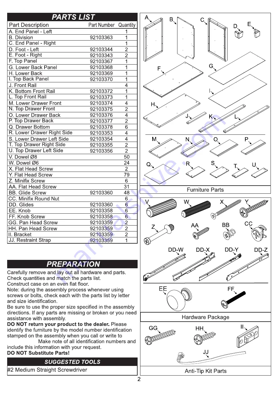 Child Craft Rockport F01409 Assembly Instructions Manual Download Page 2