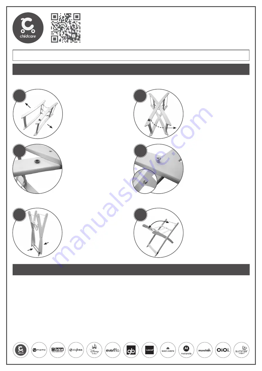 Childcare Moses Basket Stand 096551M-003 Quick Start Manual Download Page 2