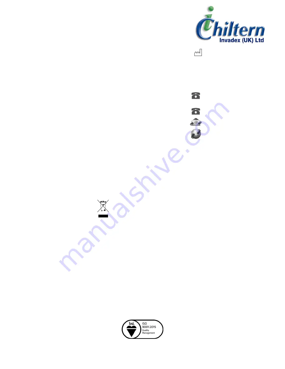 Chiltern Invadex WISPA 100 Plus User Manual Download Page 20