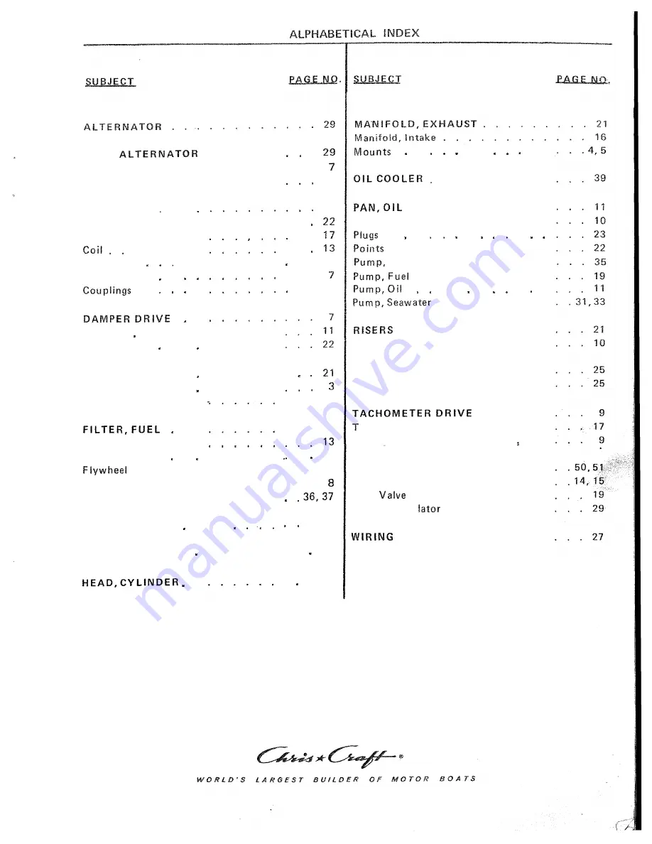 Chris-Craft 307-Q Manual Download Page 3