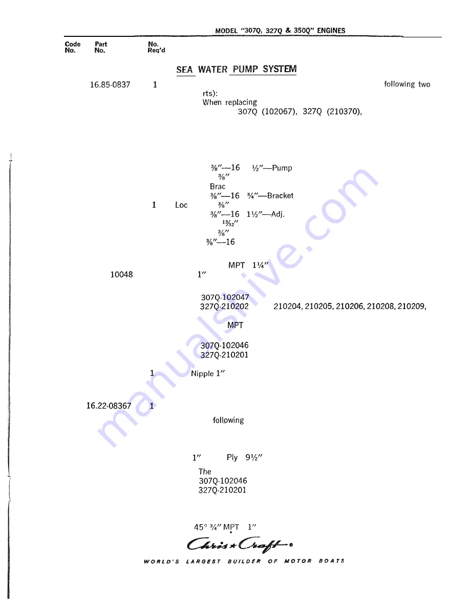 Chris-Craft 307-Q Manual Download Page 34