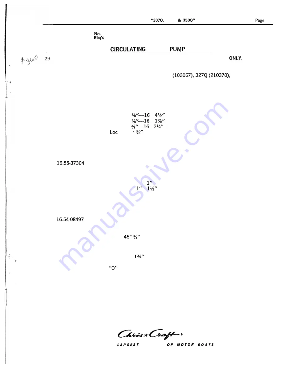 Chris-Craft 307-Q Manual Download Page 38