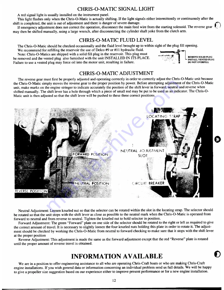 Chris-Craft A-B Operator'S Manual Download Page 13