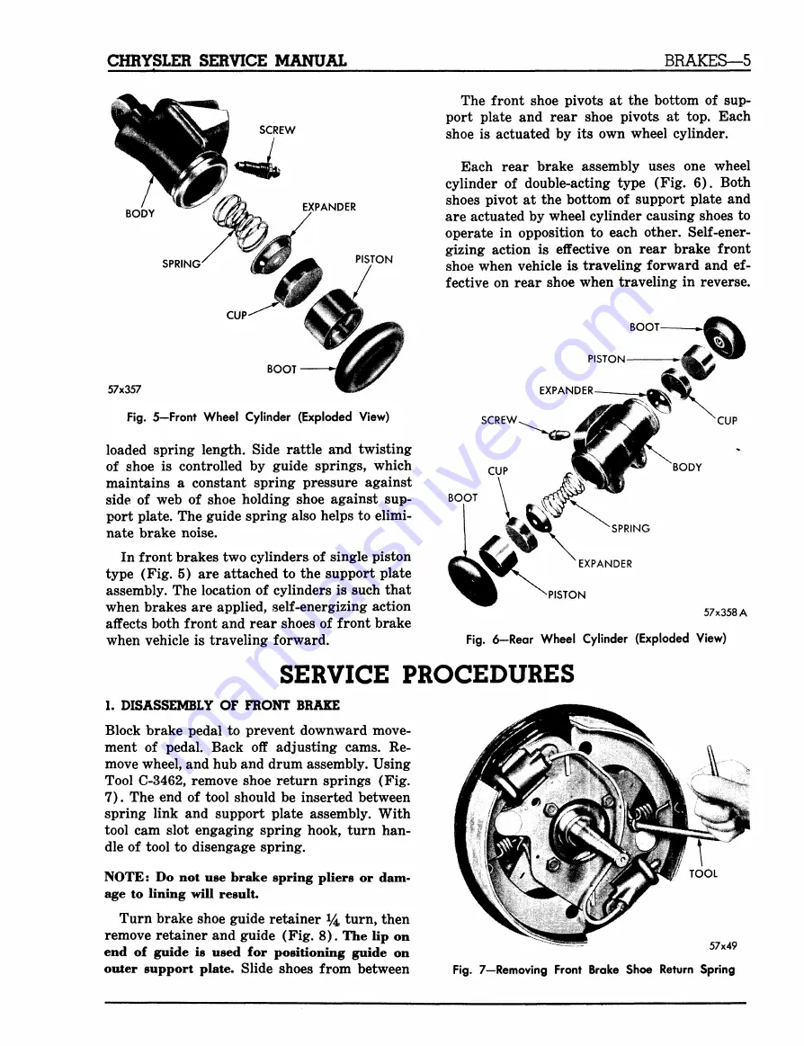 Chrysler 300 D C76-C300 1957 Service Manual Download Page 58